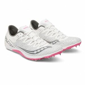 Saucony Endorphin 2 Womens Racing Spikes White Pink S19046-4 Track Shoes 6.5